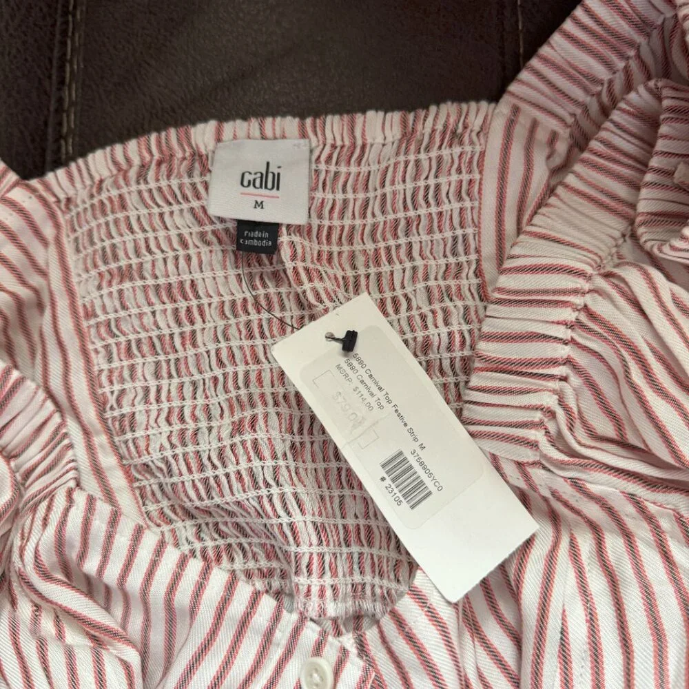 Cabi Carnival Top with Festive Stripes - Picture 3 of 5